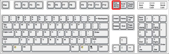 Print Screen on keyboard