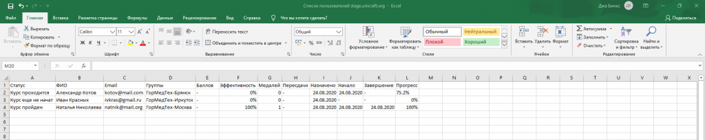 report example