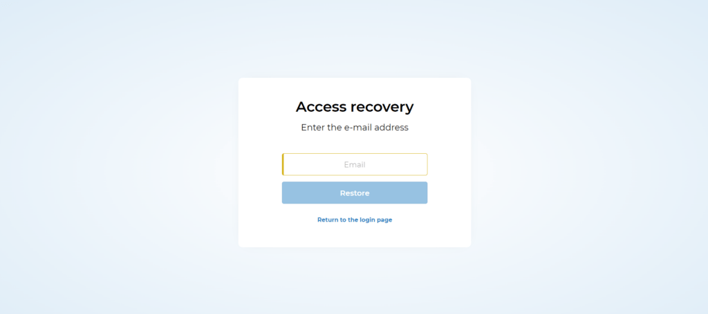 reset password